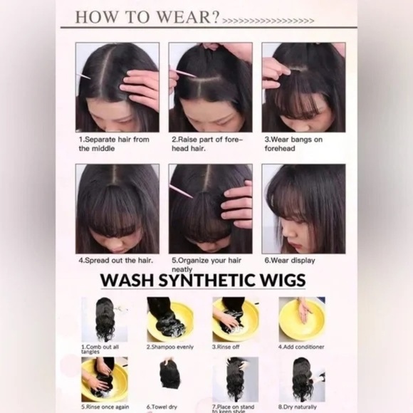 Natural Light Brown 100% Human hair Clip-In Bangs - Picture 4 of 8